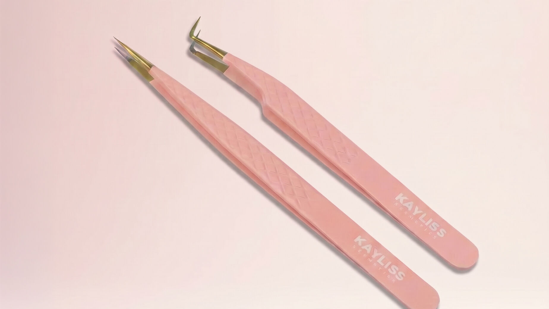 Duo de pinces à extensions de cils vue 3 - Kayliss Cosmetics